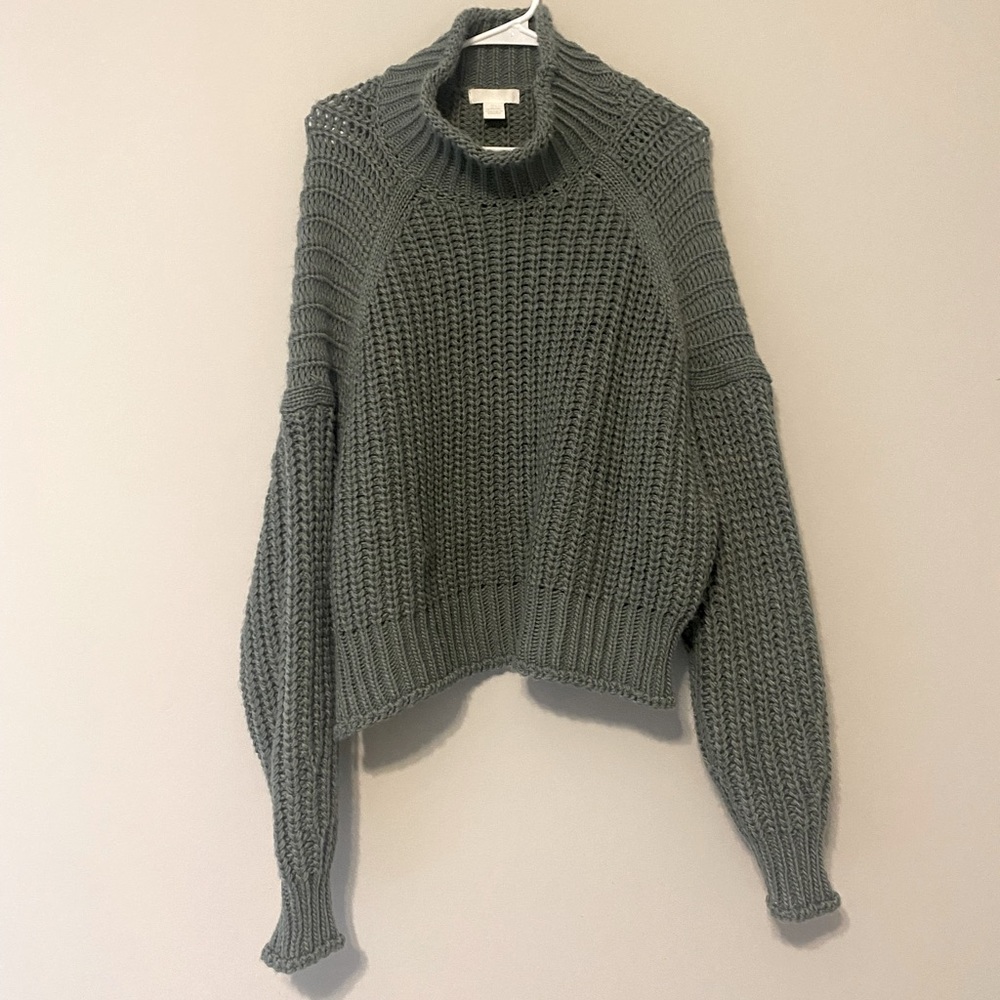 Teal Cable Knit Sweater